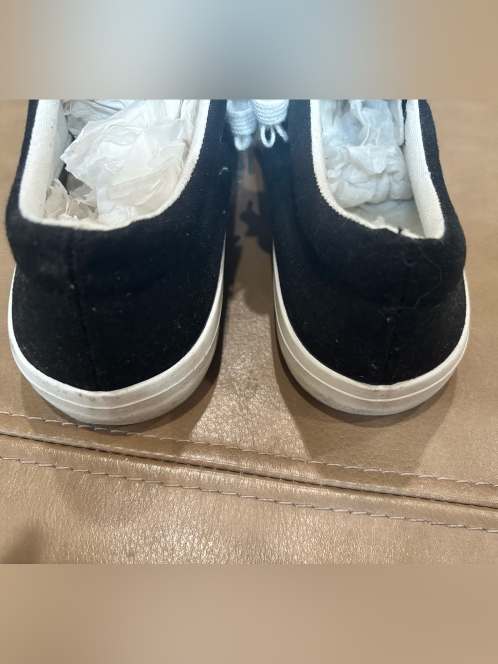 American Eagle Outfitters Black and White Low-Top Canvas Sneakers - Picture 3 of 4